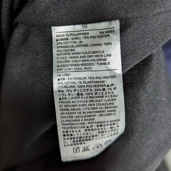 Banana Republic Size 10 Black Jacquard Patterned Mini Fit & Flare Dress - Picture 8 of 8